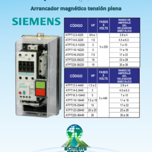 Arrancador magnético tensión plena.