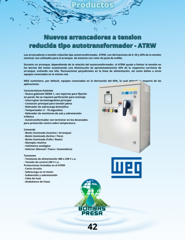 Arrancadores a tensión reducida tipo autotransformador - ATRW