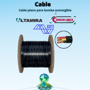 Cable plano para bomba sumergible.