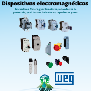 Dispositivos electromagnéticos, relevadores, timers, guardamotores, relevadores de protección, push button, indicadores, capacitores y mas.