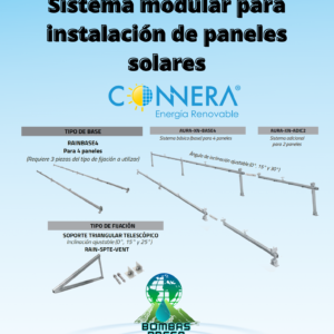 Sistema modular para instalación de paneles solares.