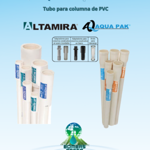 Tubería para columna de PVC